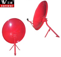 Antenne parabolique en acier d'antenne de télévision numérique extérieure à Gain élevé de 90cm pour la réception de télévision par satellite
