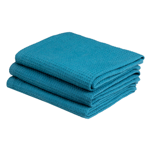 <b>Microfibre</b> windows and Other Household Cleaning Polishing Blue Waffle Weave Detailing Microfiber Car Glass Cleaning Towels - Product Image 1