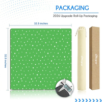 Tapis de Mahjong Professionnel 33 Pouces en Néoprène, Design Américain Personnalisé, Antidérapant, en Caoutchouc, Lavable, Nappe de Table, Fabrication OEM DDP USA