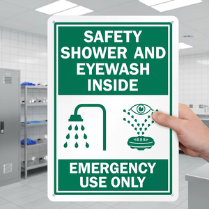 <span class=keywords><strong>Señal</strong></span> de Emergencia Personalizada de Alta Calidad de 10*14 Pulgadas para Ducha de Seguridad y <span class=keywords><strong>Lavaojos</strong></span> - Solo para Uso en Emergencias - Product Image 5