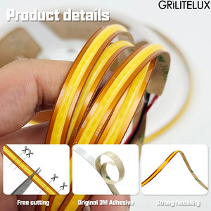 Tira de Luz LED COB Flexible y Cortable, 528 LED/M, DC12V 24V, 8mm, 13W/M, Alto Brillo 90-100lm, para Iluminación de Gabinetes - Product Image 3