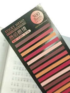 Bandelettes fines ultra-minces autocollantes transparentes pour étudiants, marqueurs d'index, 300 autocollants pour carnet - Product Image 6