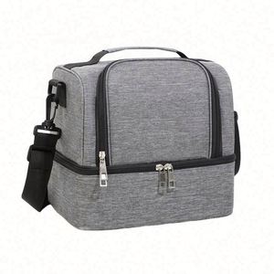 Sac isotherme double couche en tissu épais avec feuille d'aluminium pour le transport de biberons de lait maternel en extérieur pour adultes, personnalisable - Product Image 1