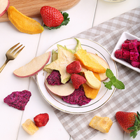 Vente en gros de chips de fruits secs FD, fruits mélangés, 100% naturels, durian, fraises, figues, mangue, pêche jaune