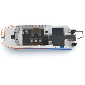 Novo design 7.9m 26ft alumínio soldado catamarã duplo casco alumínio pesca barco a motor Fabricante - Product Image 3