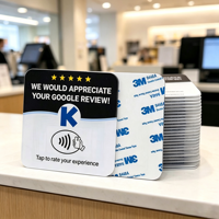 Plaque en acrylique NFC étanche avec code QR pour avis Google, autocollant NFC en acrylique pour INS/MENU, autocollant Google NFC