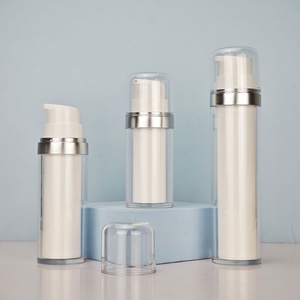 New Arrivals Refillable Plastic Acrylic PS 15ml 30ml 50ml Double Wall Cosmetics Luxury Airless <b>Pump</b> <b>Bottle</b> for Skincare Cream - Product Image 1