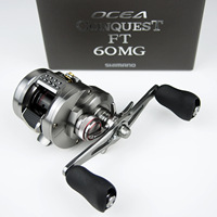 Moulinet de pêche tout métal haute performance SHIMA 26 OCEA CONQUEST FT, style tambour, pour lancer longue distance, leurres de ruisseau et micro-objets