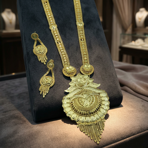 Juego de Collares Largos Chapados en Oro de 14K, 18K y 24K al por Mayor, Diseño Floral Tradicional, Joyería de Latón, Collares de Moda - Product Image 2