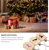 Porte-clés personnalisés en bois massif avec logo sur mesure, supports rectangulaires vierges et anneaux fendus pour gravure DIY, cadeaux, vente en gros, pas cher