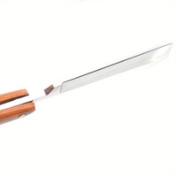 Rasoir à Lame Droite Vintage Premium Yn - Acier Inoxydable Durable & Manche en Bois - Couteau à Raser Pliable Élégant pour le Visage