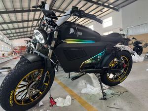 Bicicleta de Montaña Negra de 3000w/1500w para Adultos, con Llantas Gruesas de 20 Pulgadas, Ruedas de Aluminio Doradas, Estilo Sk-2 Stealth con Neon Soul the Black - Product Image 2