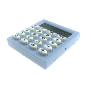Super Mini calculatrice en plastique à main de taille de pièce de monnaie avec batterie AG13 pour les écoliers, calculatrice numérique colorée de bureau moule Simple - Product Image 2