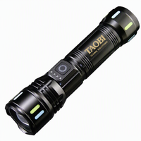 Lampe torche LED rechargeable, laser blanc, 5 modes, USB Type C, zoomable, 18650 26650, optionnelle, pour le travail, les situations d'urgence, l'extérieur