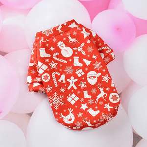 2025 fabrika doğrudan toptan evcil hayvanlar için özelleştirilmiş sevimli çevre dostu noel partisi elbise giysileri-Polyester katı desen - Product Image 5