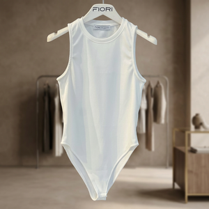 Fiori Body sans manches en modal pour femme, col rond, tricoté, extensible, coupe minimaliste - Product Image 3