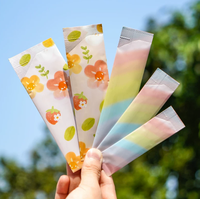Sachet en aluminium imprimé sur mesure, scellé à l'arrière, pour café en poudre, thé en poudre, emballage individuel