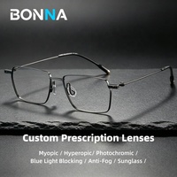 Montures de Lunettes Optiques Rectangulaires en Titane pour Myopie Femme et Homme – Collection Premium 202312