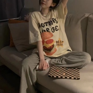 <span class=keywords><strong>Pigiama</strong></span> <span class=keywords><strong>donna</strong></span> estate latte di seta pantaloni a maniche corte 2 pezzi Set per la casa stile coreano cartone animato abbigliamento da notte <span class=keywords><strong>donna</strong></span> - Product Image 2