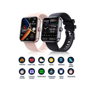Nouvelle montre connectée carrée unisexe, étanche IP67, tracker d'activité physique, boîtier en alliage, écran IPS, bracelet en gel de silice, compatible Android, réveil tactile - Product Image 5