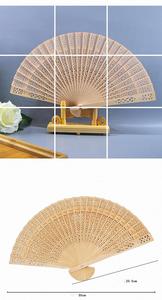 Éventails pliants en bois personnalisés de haute qualité pour mariages, vente en gros - Product Image 4