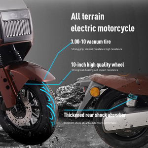 Vendita calda ad alta velocità 1200w 45 km/h lungo raggio 10 pollici <span class=keywords><strong>moto</strong></span> elettrica - Product Image 4