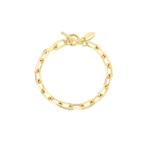 New Fashion Vintage 925 Sterling Silver 18K Gold Plated Knot <b>T</b>-<b>Bar</b> Paperclip Link <b>Bracelet</b> for Gift Party - Product Image 2