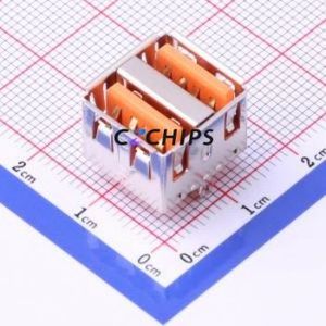 907-412A1111Y10210 USB Connector Through hole Component (THT) Connector Type-A USB 2.0 Female Through Hole - Product Image 1