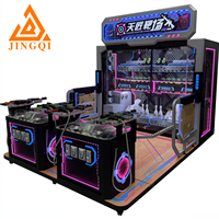 Machine de jeu de tir d'arcade multijoueur à monnayeur, borne de tir d'arcade intérieure avec distribution de tickets pour centre de jeux