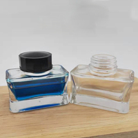 Recharge vide de 50ml, bouteille d'encre rectangulaire en verre, conteneur de peinture et de teinture, stylo à plume, bouteille d'encre, vente en gros