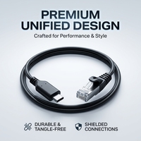 Kabel Ethernet USB-C ke RJ45, Kabel LAN Gigabit 100Mbps 1000Mbps Tipe C ke RJ45 untuk Laptop, Ponsel, Tablet