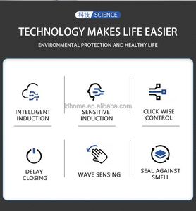 Cubo de basura con Sensor inteligente de segunda generación, cubo de basura inteligente automático ABS para uso en interiores y exteriores para cocina y baño - Product Image 5