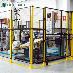 Barrière de sécurité <span class=keywords><strong>coulissante</strong></span> pour robot, en maille thermolaquée, pour la partition de zone d'opération robotisée en atelier - Product Image 3