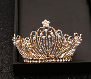 <span class=keywords><strong>Couronne</strong></span> de perles en cristal pour bébé fille, scintillante, bandeau pour nouveau-né, diadème mince, nouvelle collection - Product Image 5