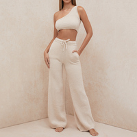 Pantalon large pour femme Pantalon en chenille décontracté pour femme