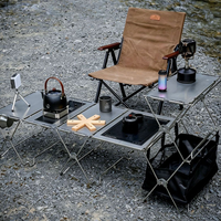 Table pliante multifonctionnelle Mountainhiker IGT pour le camping en plein air, portable et empilable