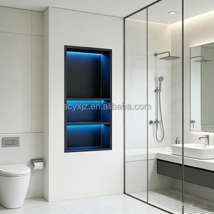 <span class=keywords><strong>Niche</strong></span> <span class=keywords><strong>murale</strong></span> encastrée moderne en acier inoxydable SS304 avec éclairage LED personnalisé, livraison gratuite en 24h, pour appartement, hôtel, <span class=keywords><strong>salle</strong></span> <span class=keywords><strong>de</strong></span> <span class=keywords><strong>bain</strong></span> - Product Image 5