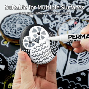 Magiart Nhà Sản Xuất Không Độc Hại An Toàn Không Thấm Nước Vĩnh Viễn Đánh Dấu Màu Trắng Bút Bộ - Product Image 4