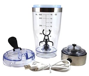 450ml Electric Protein <b>Shaker</b> <b>Bottle</b>, USB Rechargeable Magnetic Auto Mixing Cup with Scale for Gym Coffee Milkshake Meal Prep - Product Image 2