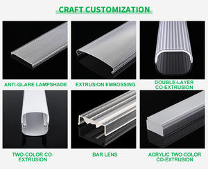 Aluminium-Extrusions-LED-Profilbeleuchtung Einbau Blendfreier PC Transparenter Prismatischer Lampenschirm - Product Image 5