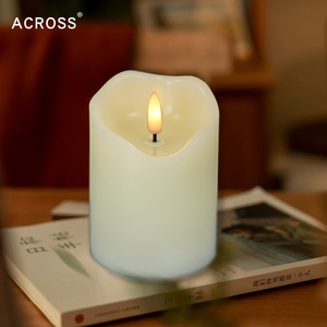 <span class=keywords><strong>Bougie</strong></span> LED en paraffine à lumière jaune chaude, avec mèche réaliste 3D et pointe ondulée, idéale pour mariages et Halloween, vente en gros - Product Image 3