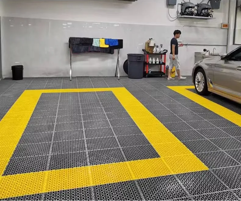 Solid Garage Floor Tiles durable garage floor tiles portable for car Beauty 4S Shop Plastic Interlocking Garage Floor Tiles