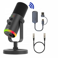 Micrófono Inalámbrico Dinámico RGB Lighting YU7w de 48V con Cancelación de Ruido Cardioide para Transmisión en Vivo, Juegos y Grabación