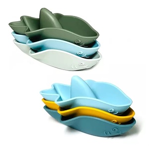 Juguetes de Baño de Silicona, 4 Piezas, Barco, Tiburón Flotante, Personalizados para Bebés, Libres de BPA, Silicona de Grado Alimenticio - Product Image 2