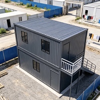Bâtiment Modulaire Préfabriqué en Acier Empilable Style Mid-Century Modern pour Magasin, Café, Bar et Supérette