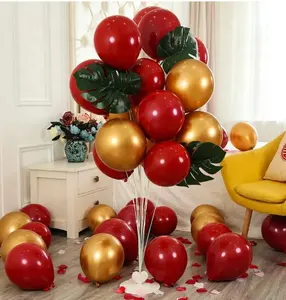 Vendita calda Balloon Table Stand Set palloncini in lattice foglia per la decorazione della festa nuziale