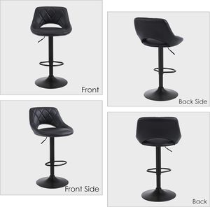 Chaises <span class=keywords><strong>de</strong></span> salle à manger hautes <span class=keywords><strong>chaise</strong></span> <span class=keywords><strong>de</strong></span> <span class=keywords><strong>bar</strong></span> assise moderne <span class=keywords><strong>de</strong></span> <span class=keywords><strong>65</strong></span> <span class=keywords><strong>cm</strong></span> tabouret <span class=keywords><strong>de</strong></span> <span class=keywords><strong>bar</strong></span> haut <span class=keywords><strong>de</strong></span> gamme rembourré en cuir PU tabourets <span class=keywords><strong>de</strong></span> <span class=keywords><strong>bar</strong></span> pivotants cuisine - Product Image 3
