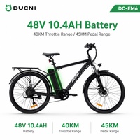 Bicicleta Eléctrica de 26 Pulgadas, 48V 350W, 7 Velocidades, Bicicleta Eléctrica para Desplazamientos Diarios