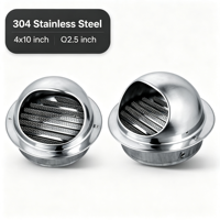 Diffuseur d'air rond en acier inoxydable 304 pour système de climatisation HVAC, montage mural ou au plafond