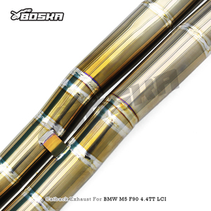 Sistema de Escape Catback Personalizado con Válvula para M5/M6 F90 LCI 4.4TT 2018-2024, Titanio Boska de 1.2mm de Espesor, Puntas MP Soldadas TIG de Alta Temperatura - Product Image 5